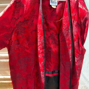 Women’s Large R&M Richard Beautiful Red Shirt/Cardigan Size 14